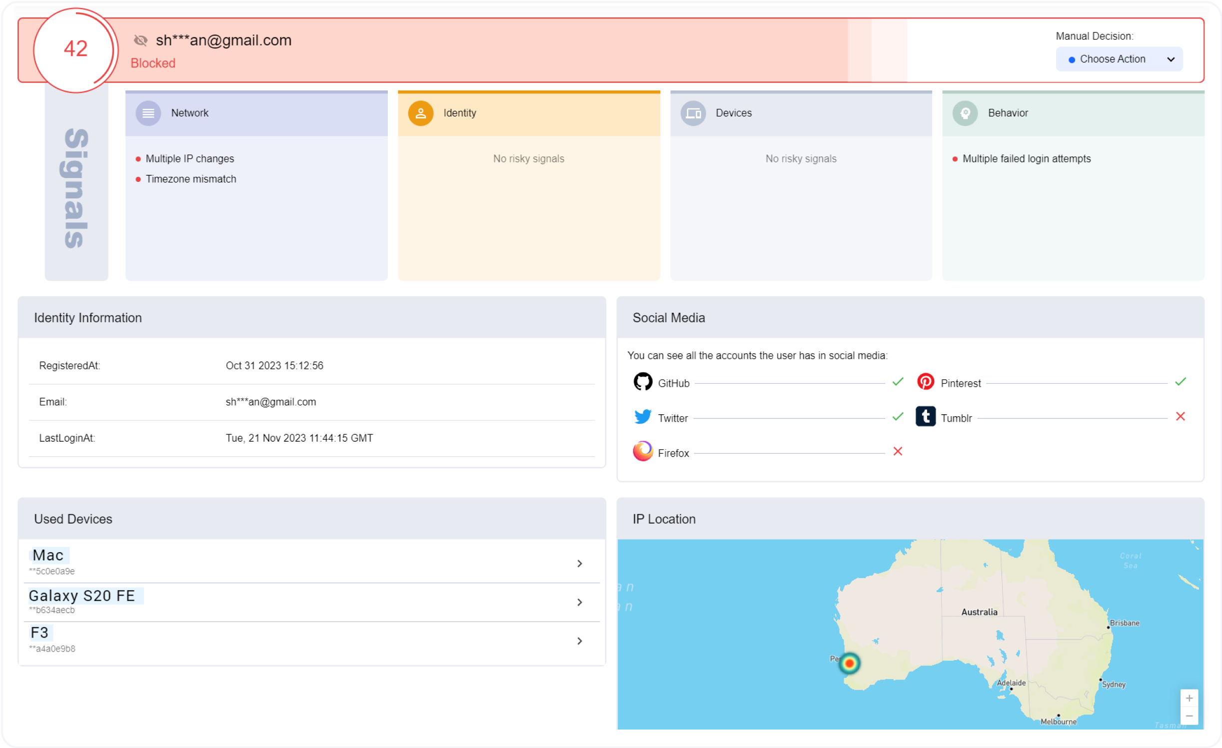 User Activity of End-User in the CrossClassify Portal